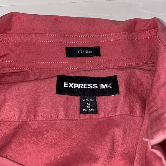 Express Men's Button Down Long Sleeve Extra Slim Dress Shirt Size Medium - Picture 8 of 9